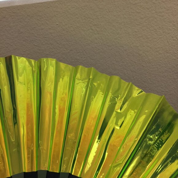 PRE-LOVED LASR - Acid Drip Iridescent Fluid Rave Fan- MISC104 - Picture 3 of 7